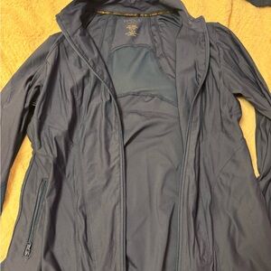 NAVY Cherokee form scrub jacket with mesh panel